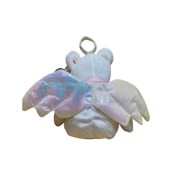 Ty Beanie Baby Halo the Angel Bear Iridescent Wings MWMT Free Shipping - Picture 2 of 4